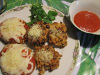 Chicken patties and zucchini patties.JPG