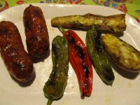 sausages, peppers, eggplant.JPG