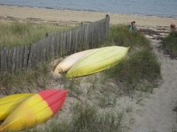Kayaks on our P'town beach.JPG
