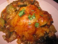 Chile relleno casserole, plated.JPG