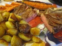 Duck Fat potatoes, plated.JPG