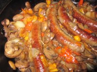 Sausages peppers mushrooms onions.JPG