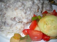 sausage gravy over rice 004.jpg