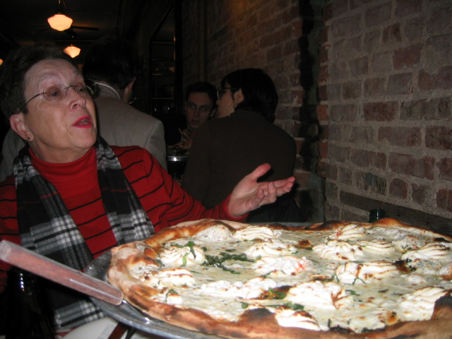 34 Babs and Pizza at Lombardi's.JPG