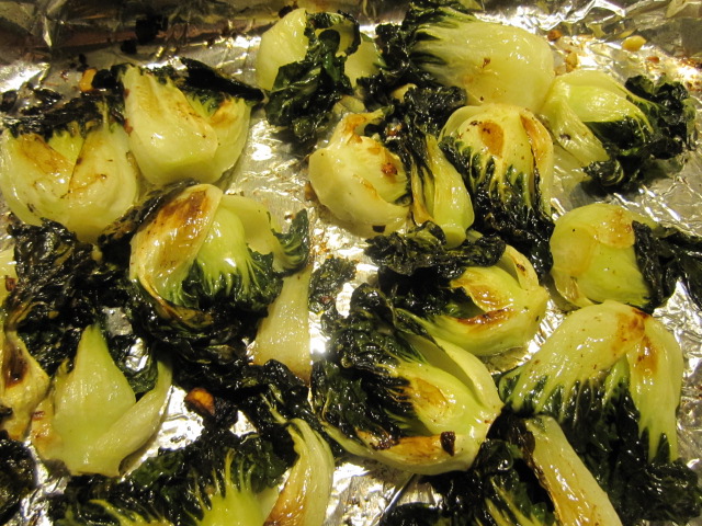 Baby bok choy, roasted.JPG