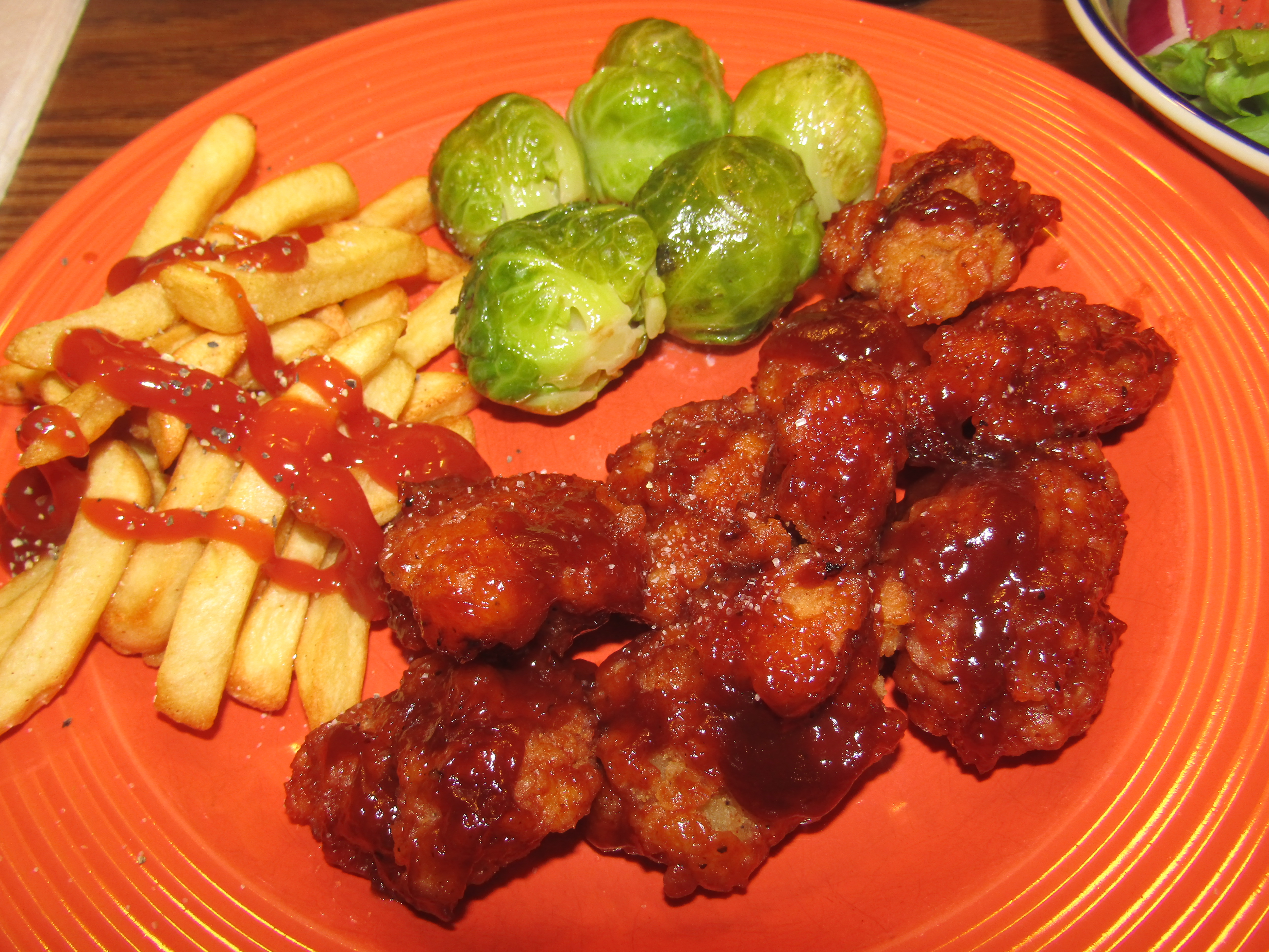 Chicken Nuggets, Steamed Sprouts.JPG