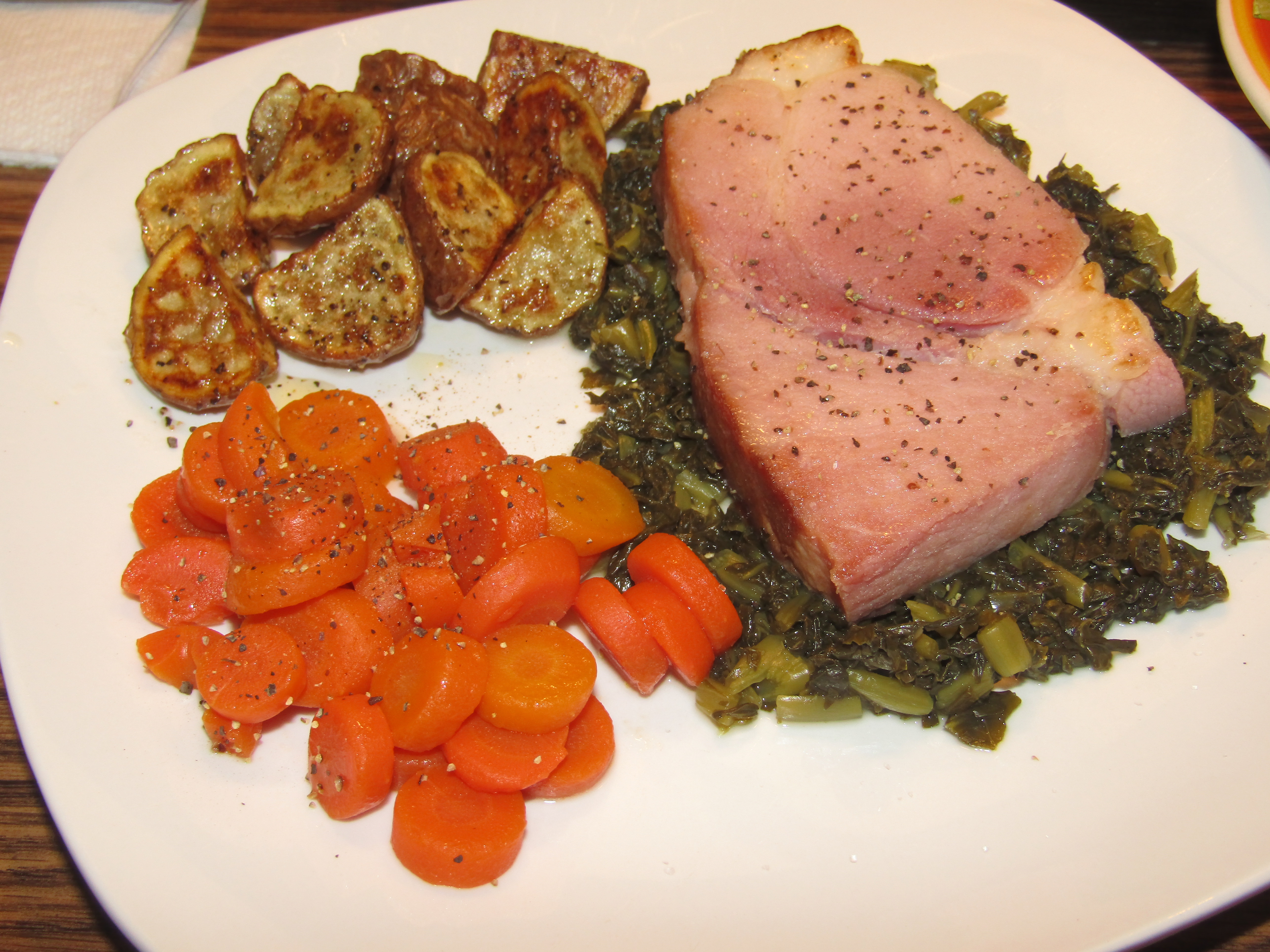 Ham Steak-Chopped Kale 10-21-24.JPG