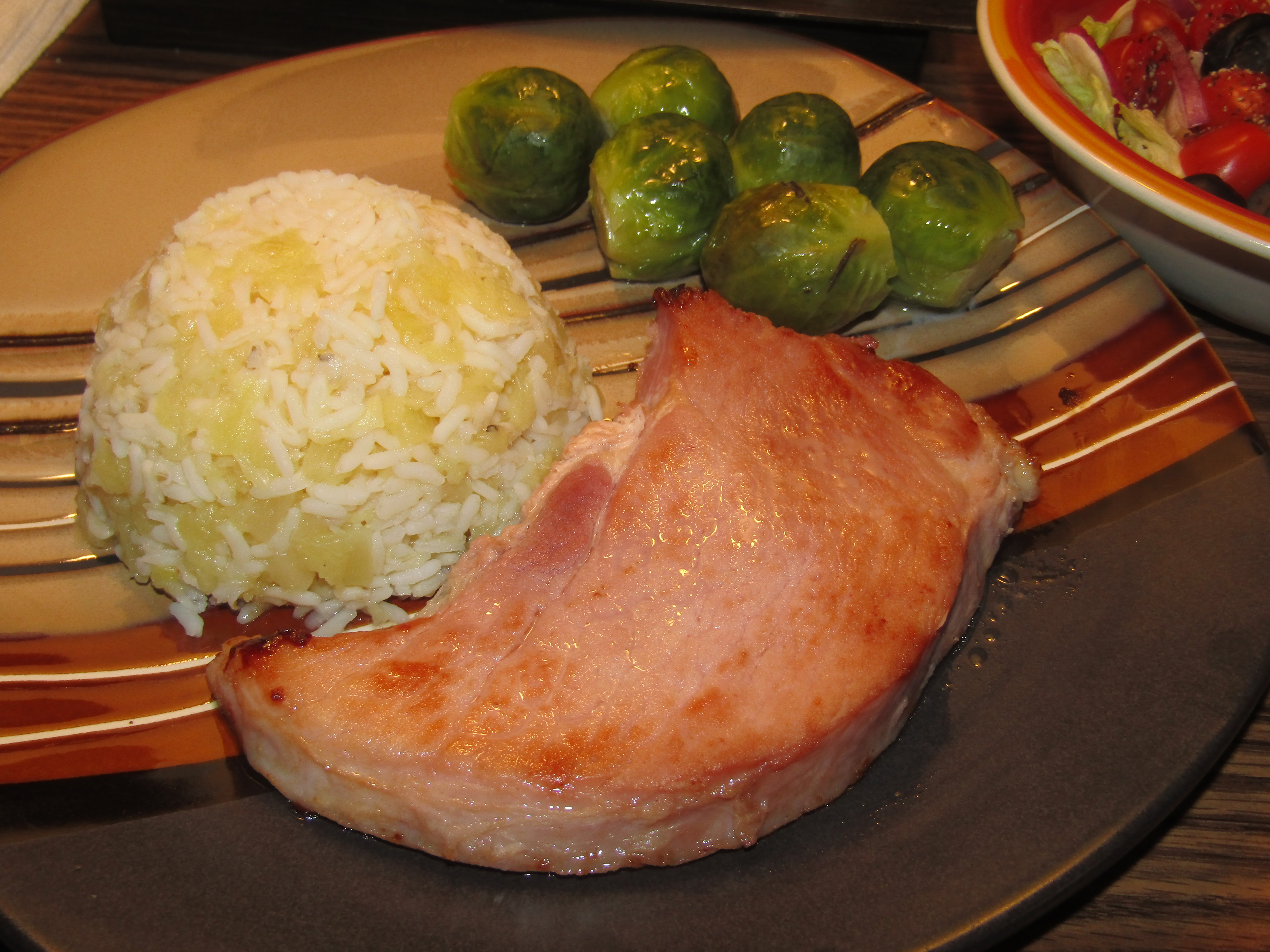 Ham Steak Pineapple Rice 11-9-23.JPG