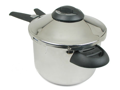 Kuhn Rikon Duromatic Stainless-Steel Saucepan Pressure Cooker - 7.4-Qt,  Silver