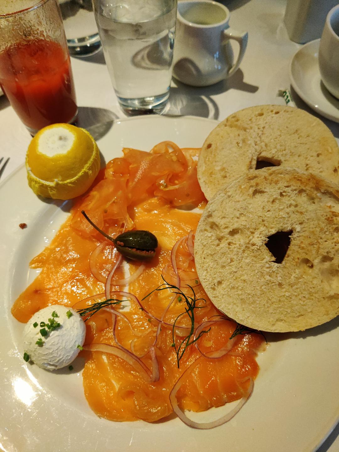 Lox and bagel, Serafina at Dream Hotel, NYC 12.25.jpeg