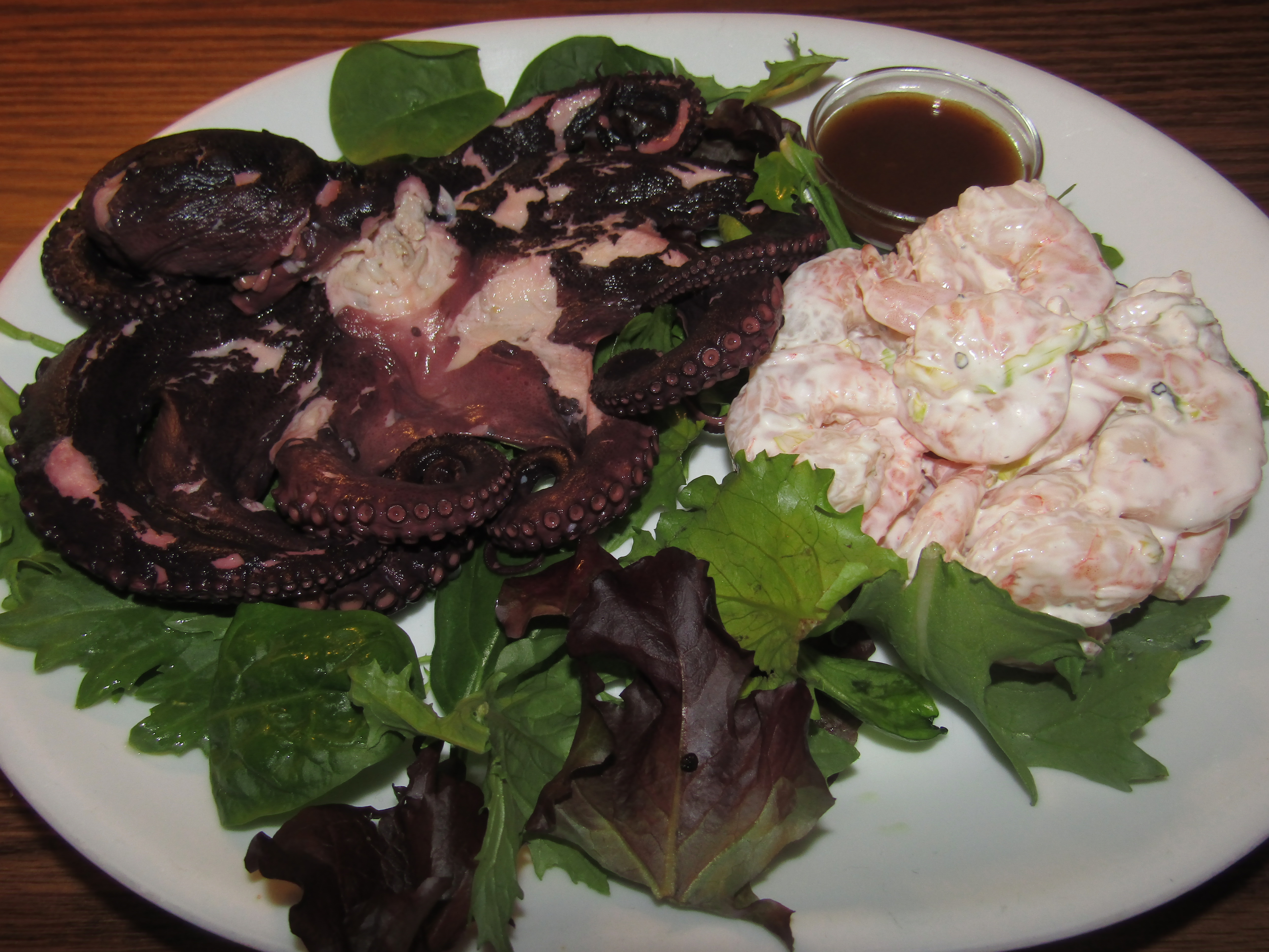 Octopus, Shrimp salad.JPG