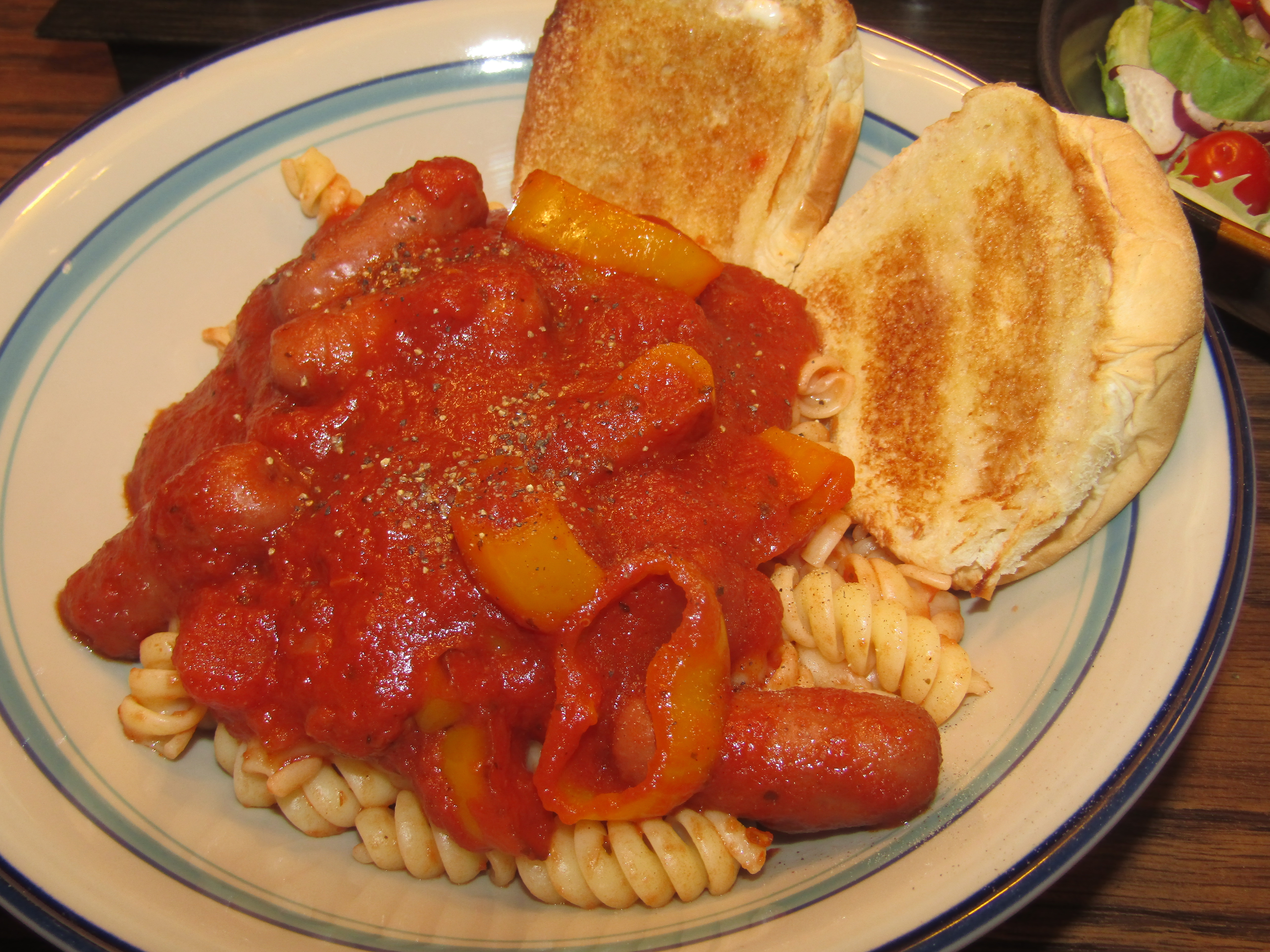 Pasta &Lil' Smokies & Sweet Peppers in  Zip Marinara 6-12-24.JPG