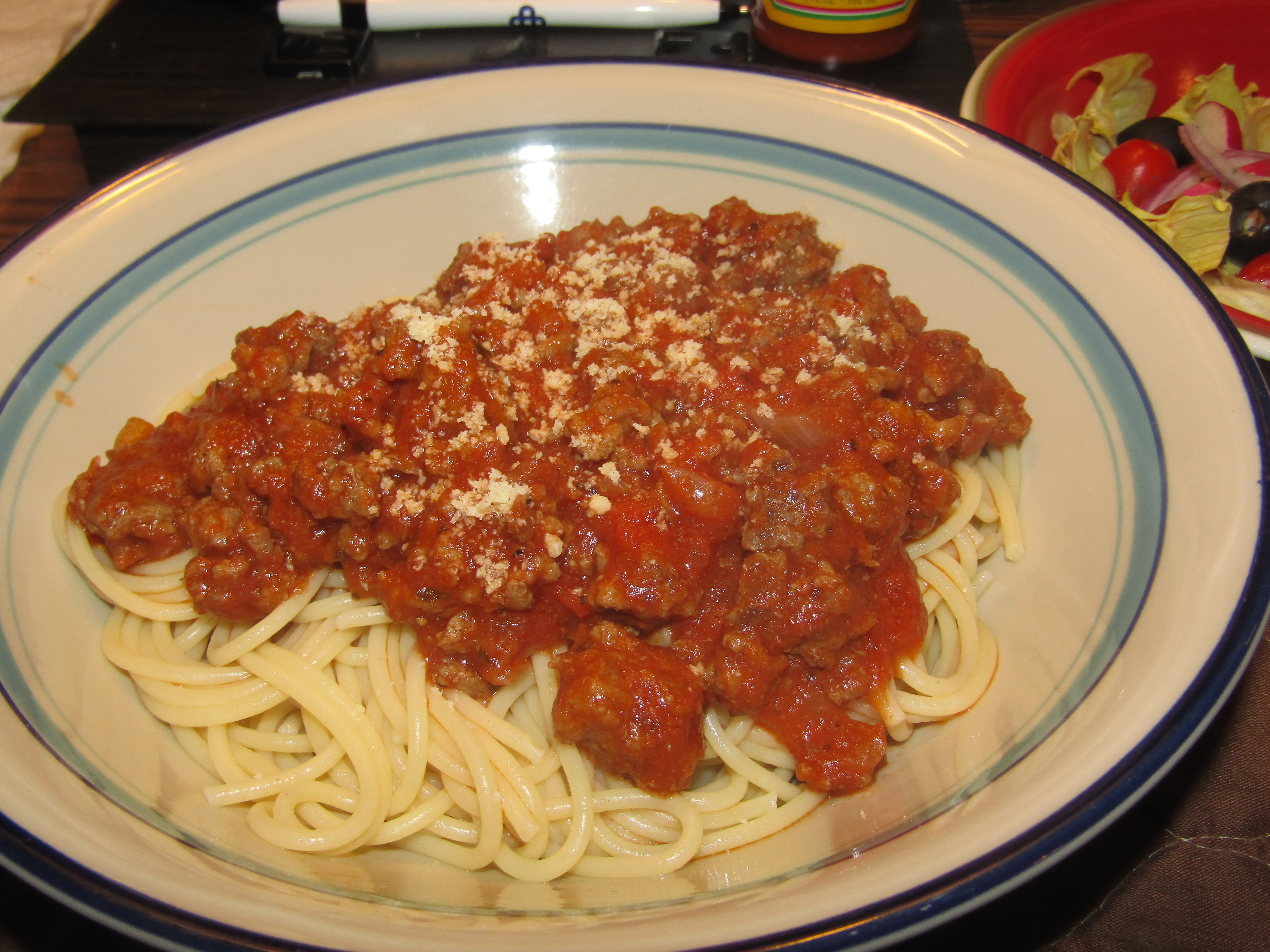 Pasta with Meat Sauce 10-4-23.JPG