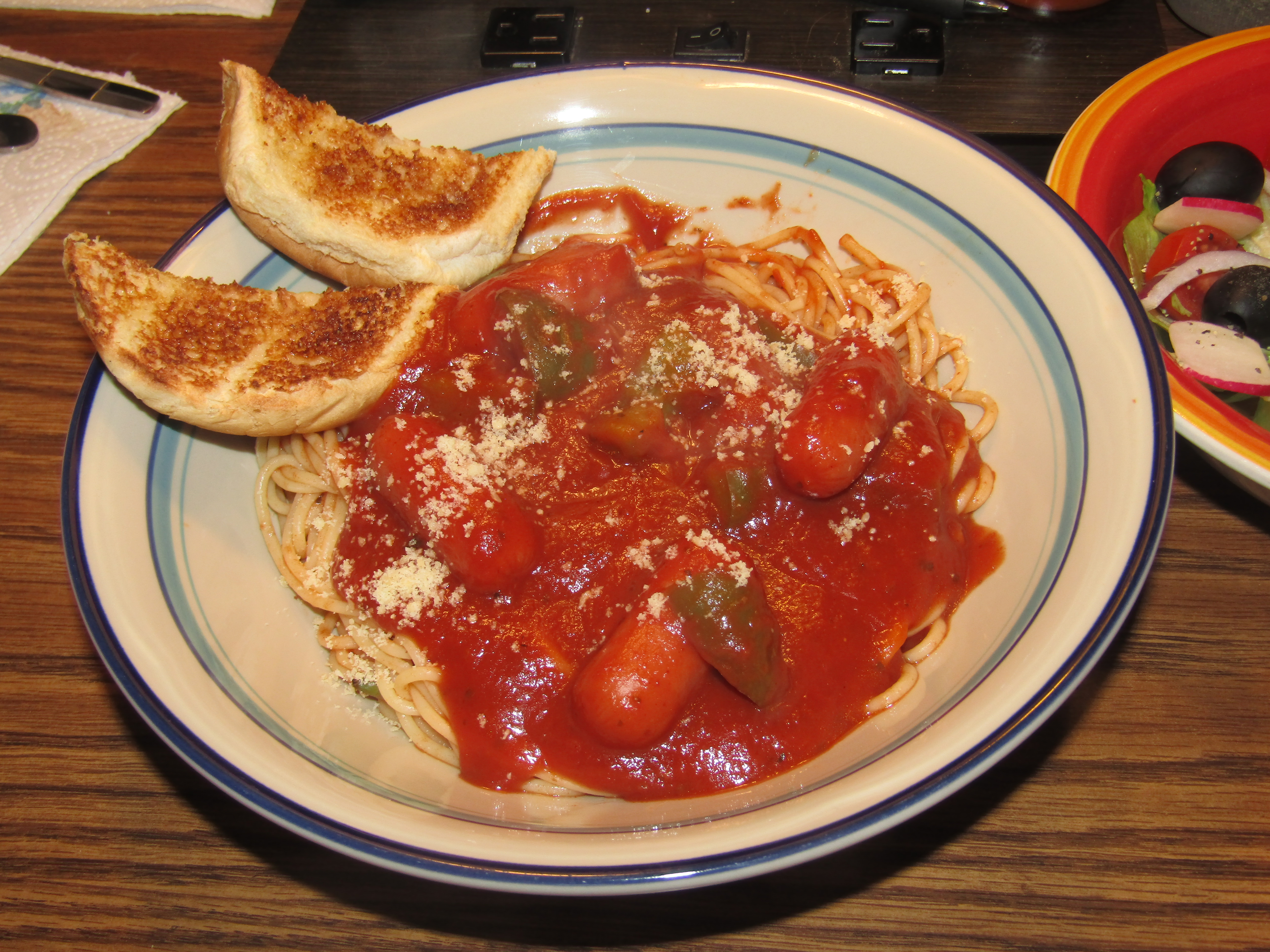 Pasta With Smokies & Sweet Pepper in Marinara  3-13-24.JPG