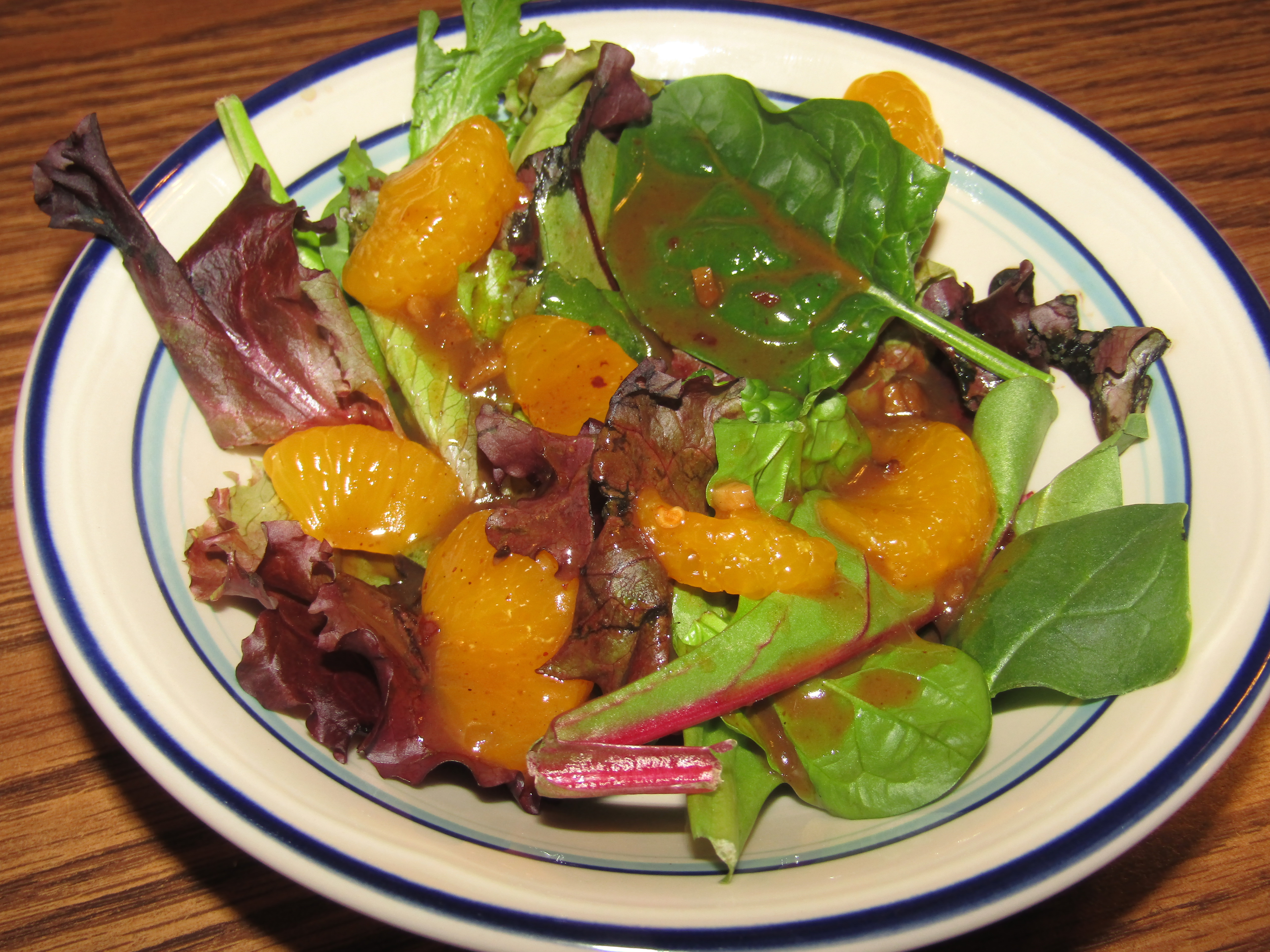 Salad, Spring Mix, Mandarin-Giners Dressing.JPG