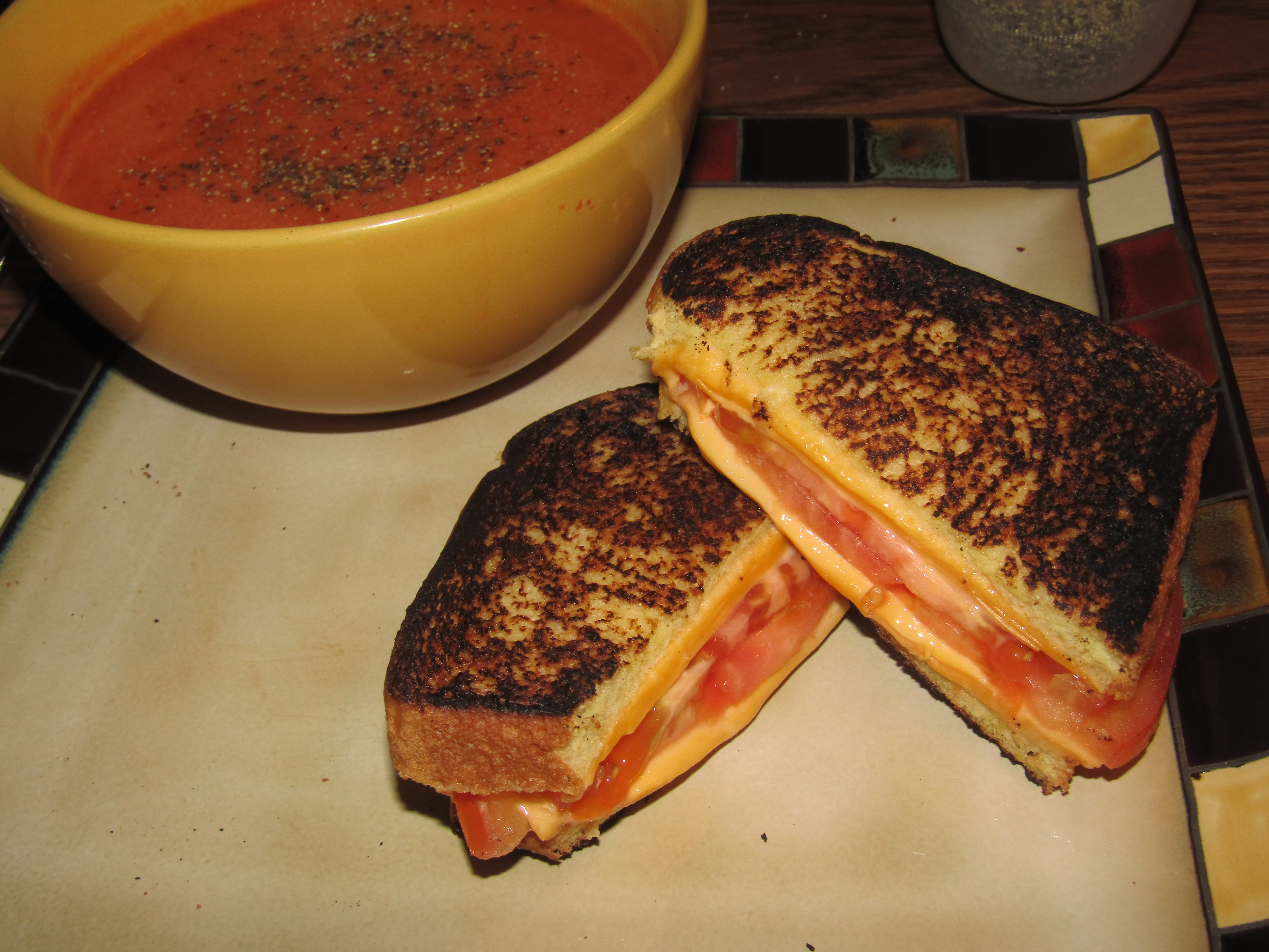 Sandwich, Grilled Cheese & Tomato - Tomato Soup 1-25-22.JPG