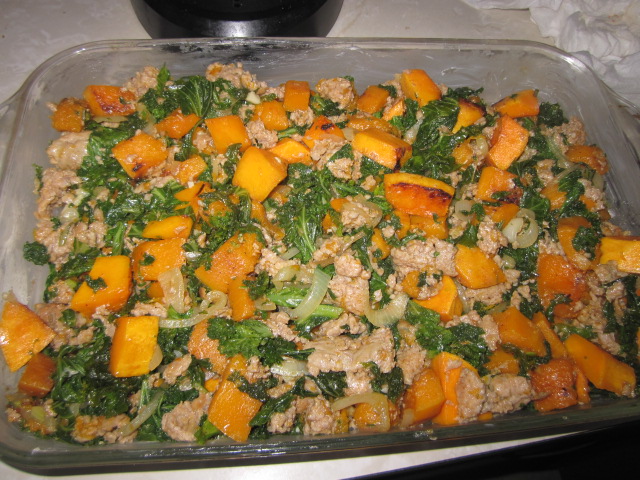 Sausage, butternut and kale casserole.JPG