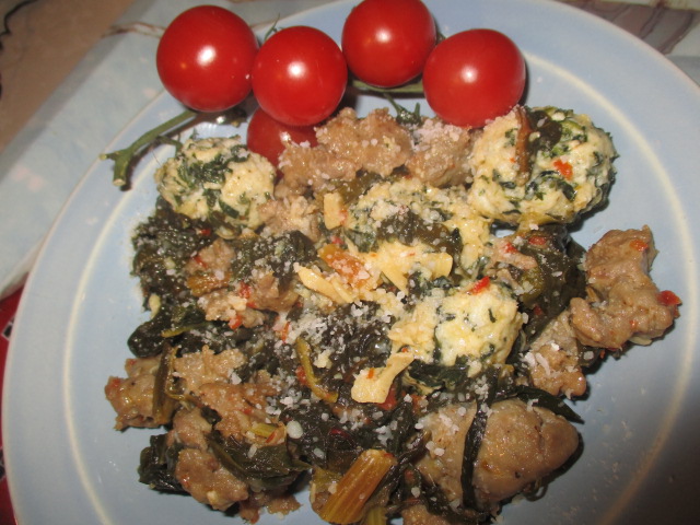 Sausage, chard and gnudi.JPG