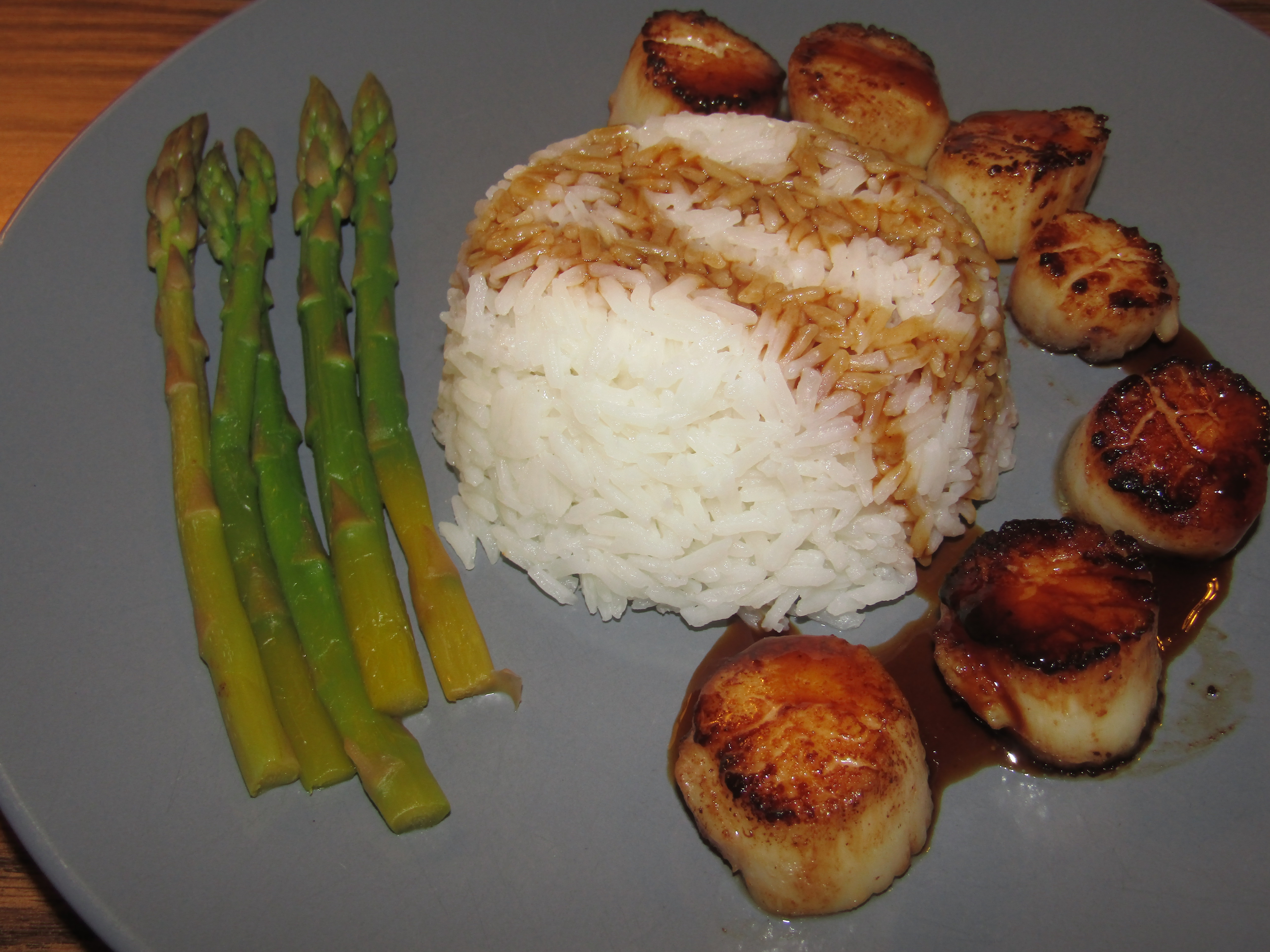 Scallops, Pan-Seared, Jasmine Rice.JPG