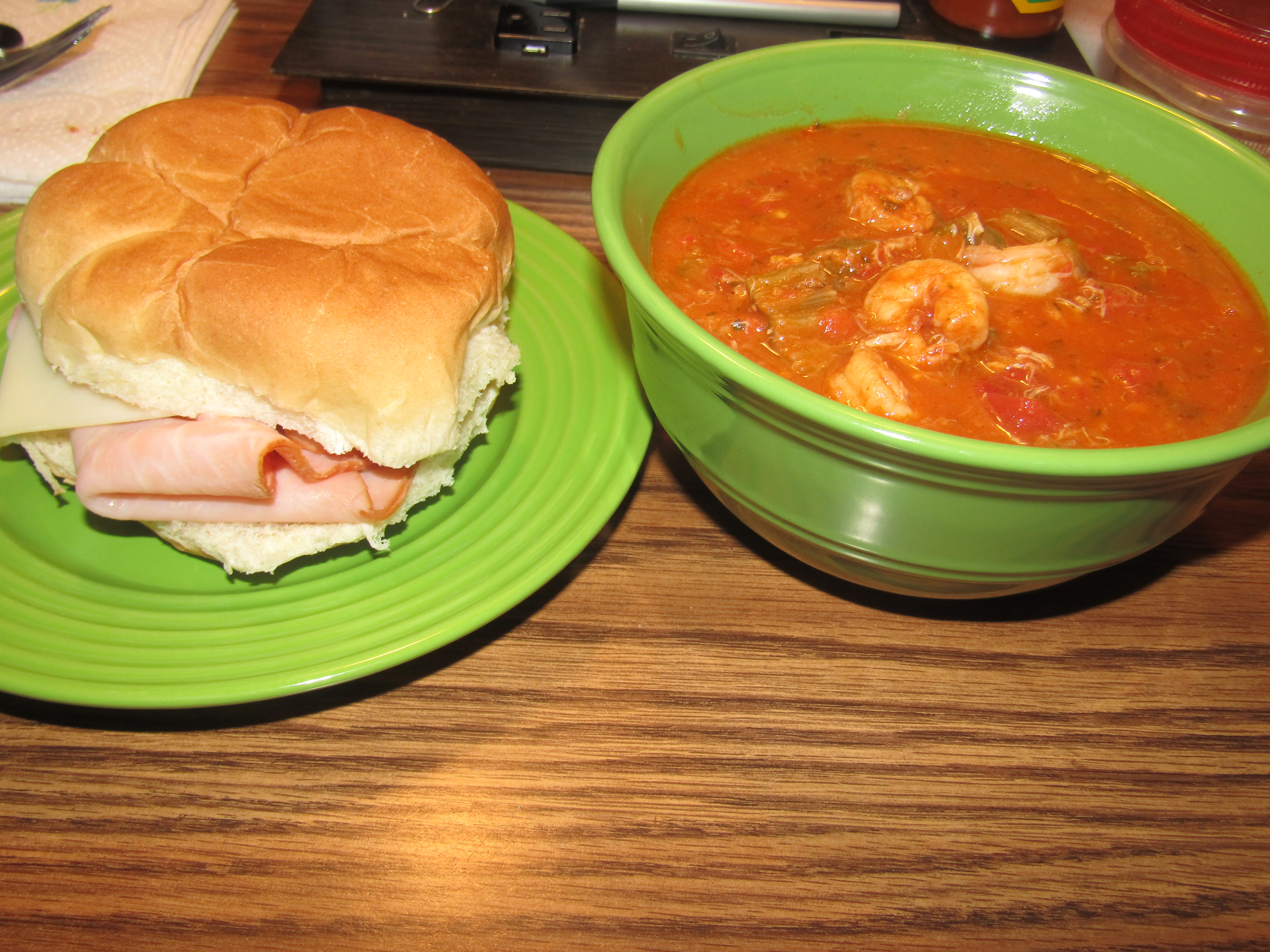 Soup (Gunbo) and Sandwich (Ham) 3-23-24.JPG