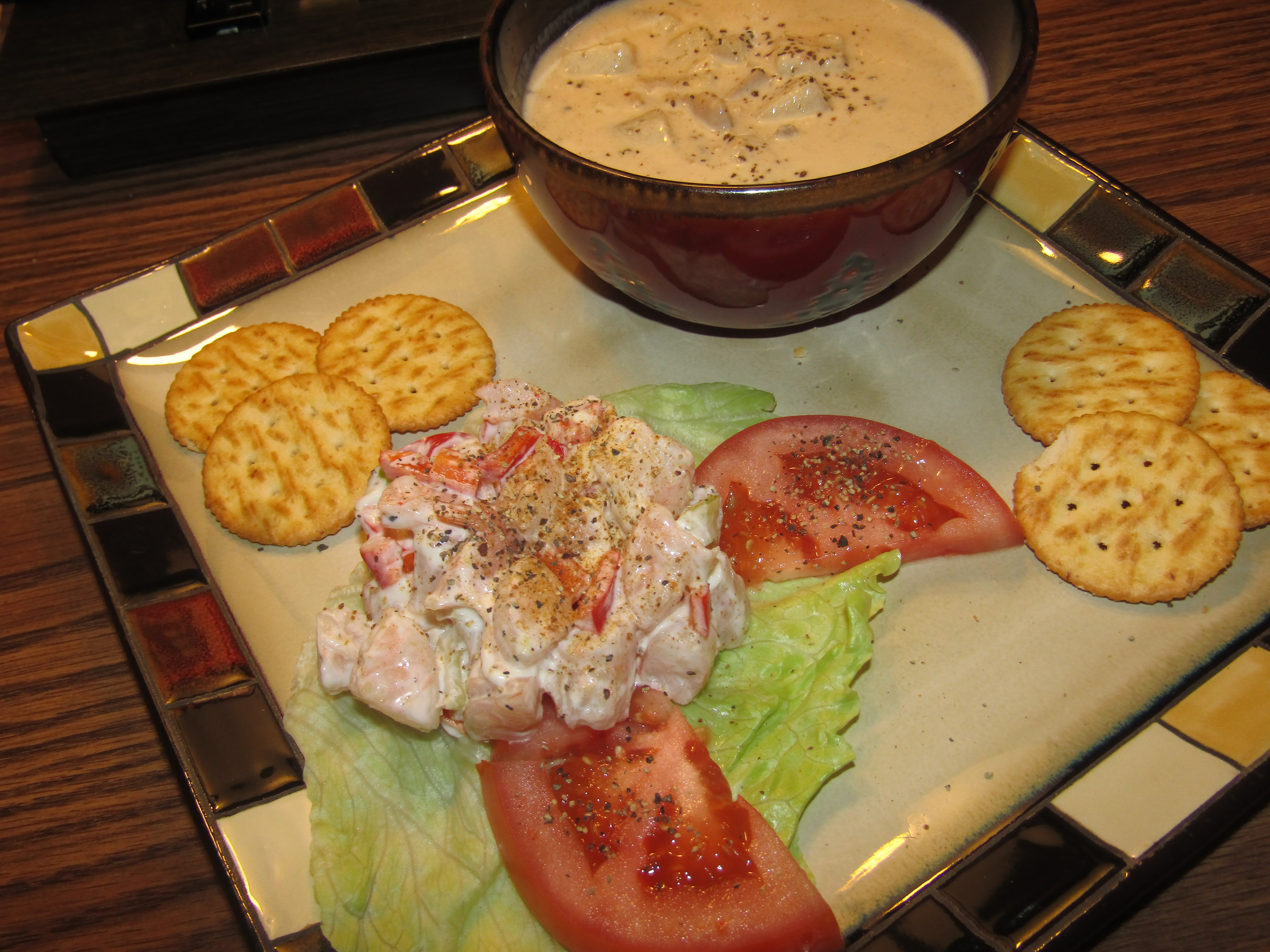 Souper Tuesday  Shrimp Salad, Clam Chowder 1-21-25.JPG