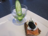 9 Vodka and salmon canape.JPG