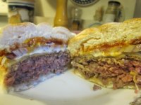 Cheddar burger, sliced.JPG