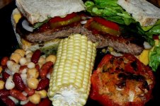 burger_sourdough_corn_tomato_bean_salad_053010_P1050715.JPG