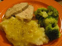 Pork Loin, Garlic Mashed, Corn Gravy, Steamed Broccoli.jpg