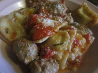 Vera's ravioli and sausage.JPG