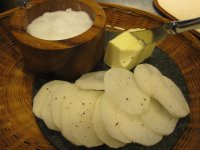 White radishes, butter and salt.JPG