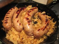 Bratwurst and saurkraut.JPG