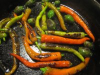 Wrinkled old man peppers, sauteed.JPG