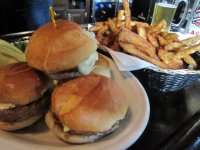 Sliders and eggplant fries, Bell in Hand.JPG