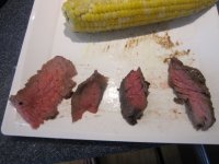 Four steaks 6 - comparison on plate.JPG