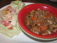 Sixteen Bean Soup with Seafood Salad.jpg