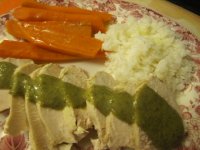 Chicken with green sauce.JPG