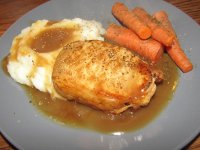 Pork Loin, Roasted Garlic Mash, Dilled Carrots.jpg