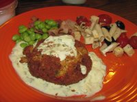 Shrimp & Crab Cake, Edamame with Bacon, Ficaccio Pasta Salad .jpg