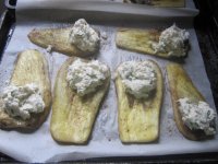 Eggplant involtini 2 - cheese filling on.JPG