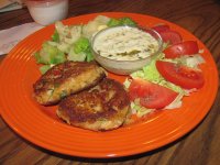 Crab Cakes, Tartar Sauce, Broccoli & Cauliflower mix.jpg